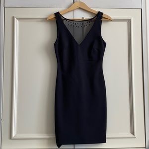 SALE $10 Zara LBD with beaded mesh neckline sz S